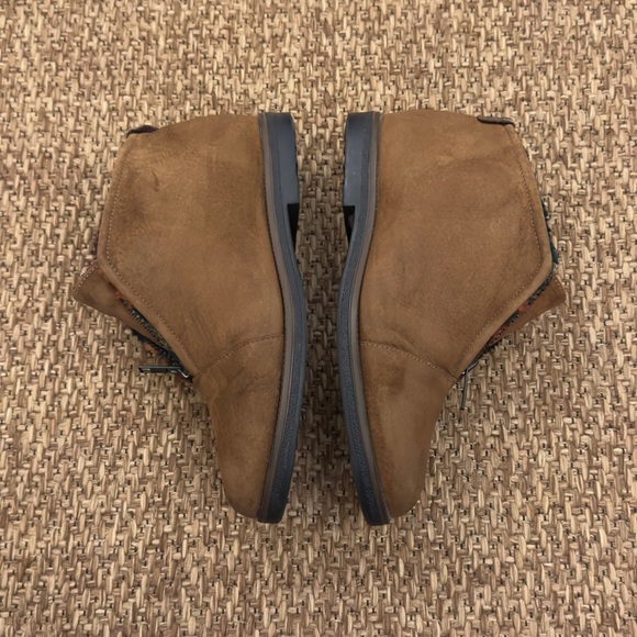 Vintage Hush Puppies Suede Plaid Sherpa Lined Ankle Boots with Zipper - Picture 9 of 14